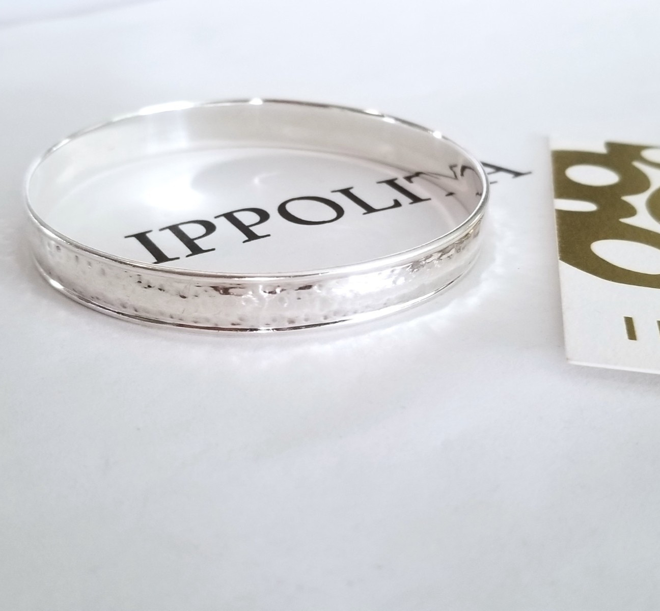 IPPOLITA – Glamazon Hammered 9mm Sterling Silver Bangle Bracelet – Pristine!