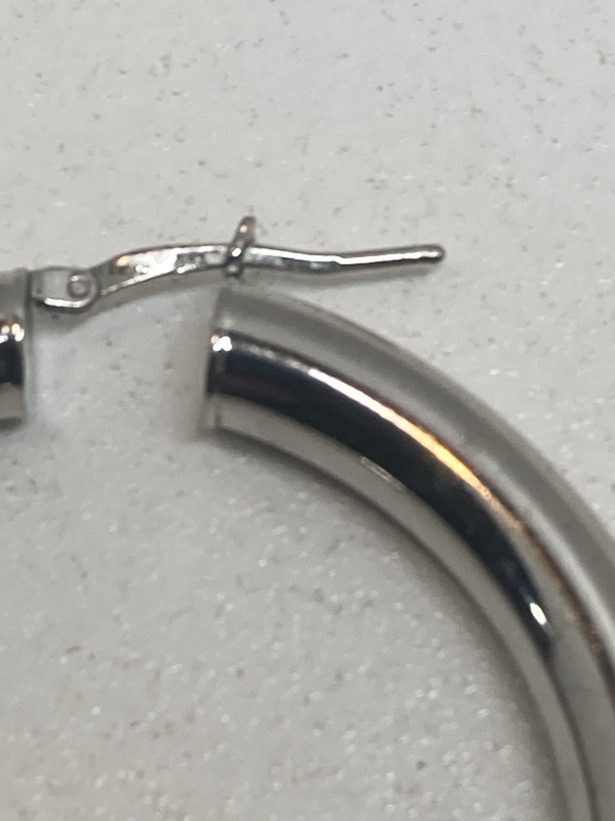 Silver Tone Earrings Women Trendy Simple Big Circle Round Earring Jewelry Italy