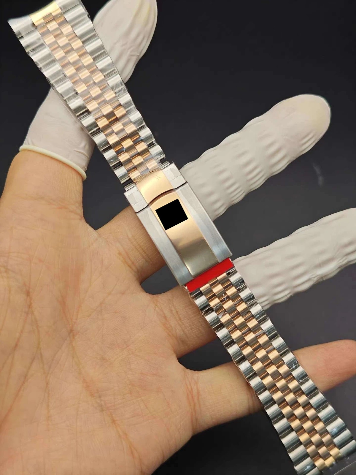 For R0 -1ex 126334 126300 21mm Silver Rose Gold Stainless Steel Bracelet