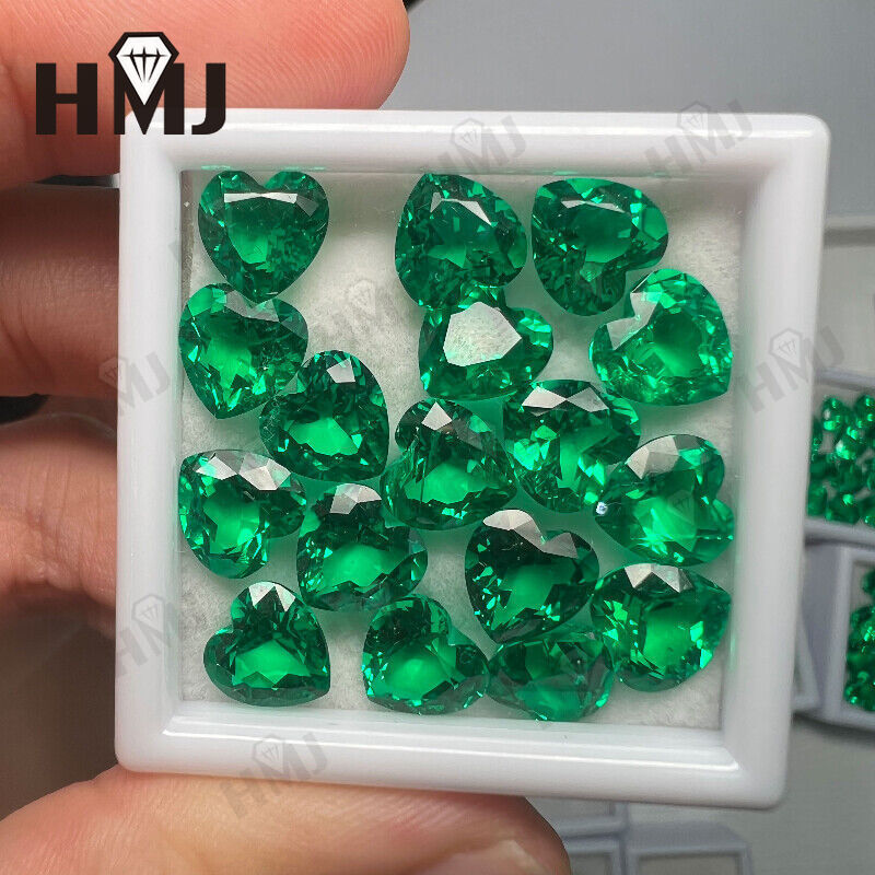 Hand-Cut Lab-Grown Colombian Emerald Emerald Cut Ethical Gemstone AGL Certified
