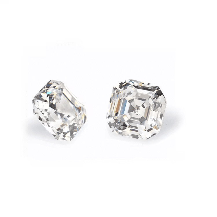 2 CT Asscher Cut VVS1 Lab Grown Diamond Premium Quality gemstone 7.50 mm