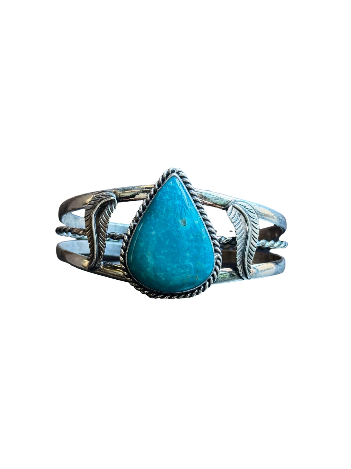 Turquoise Teardrop Cuff | Sterling Silver | A850