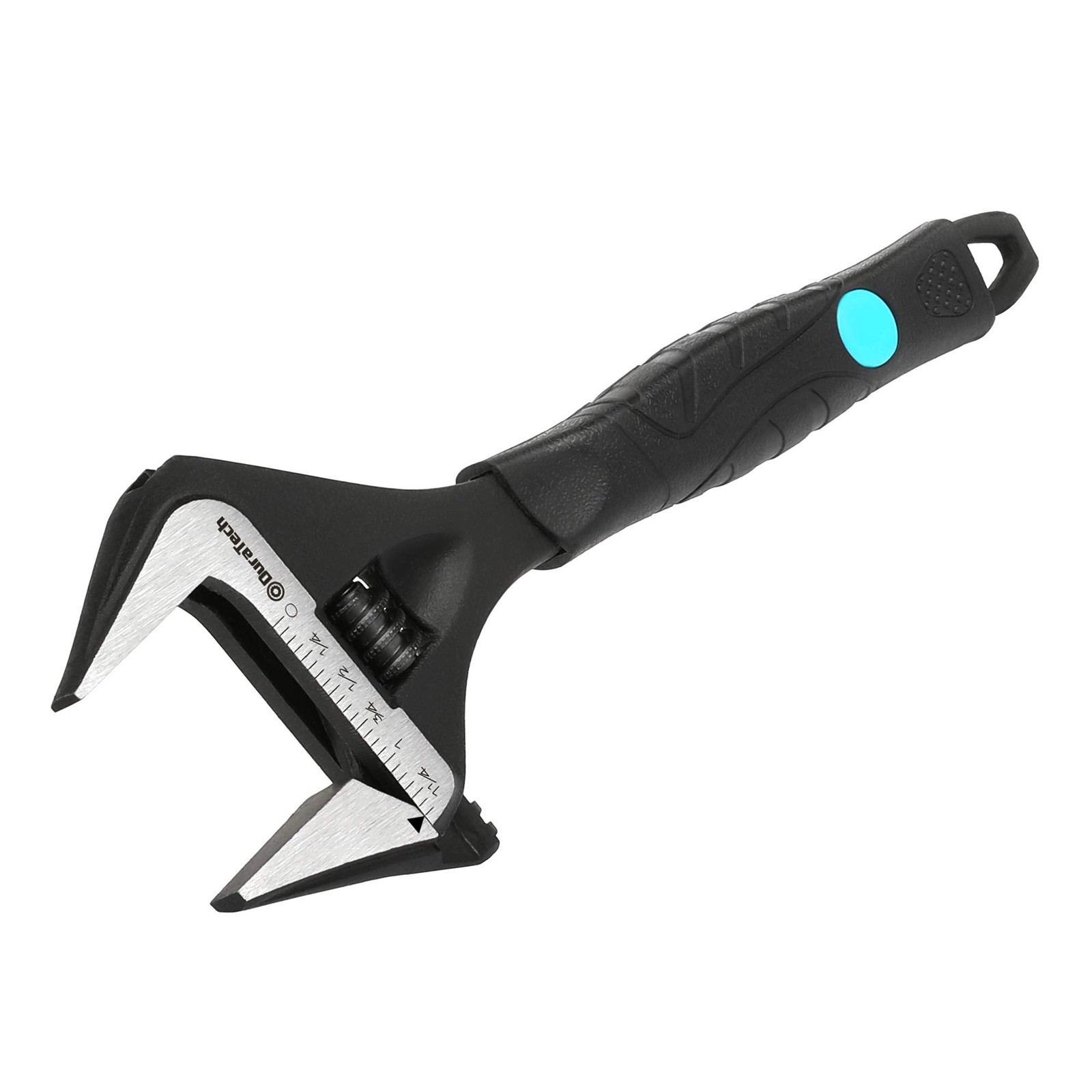 DURATECH 8-Inch Adjustable Wrench, Wide Jaw Opening Black Oxide 8-Inch,