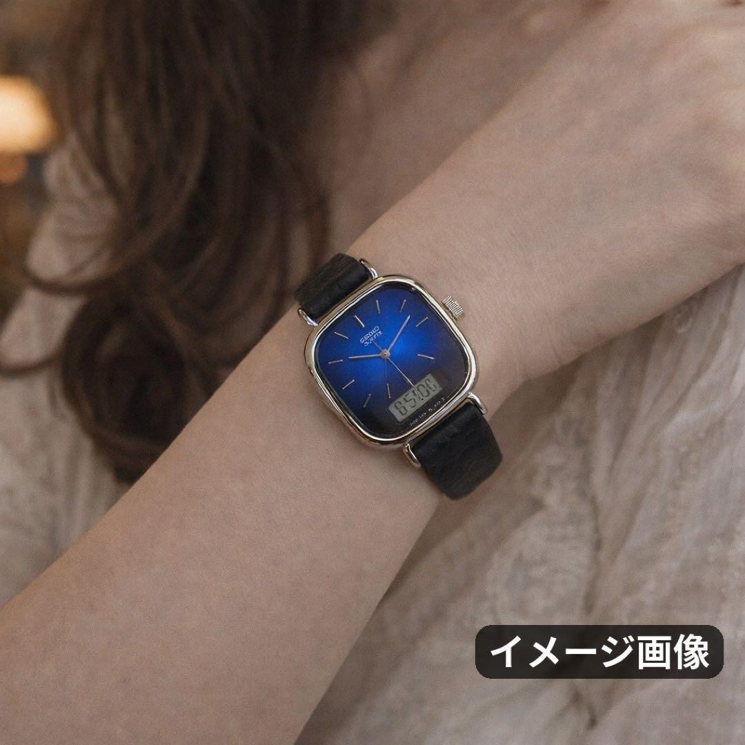 SEIKO Women’s Quartz Analog-Digital Watch, Blue, New Battery Included (Model