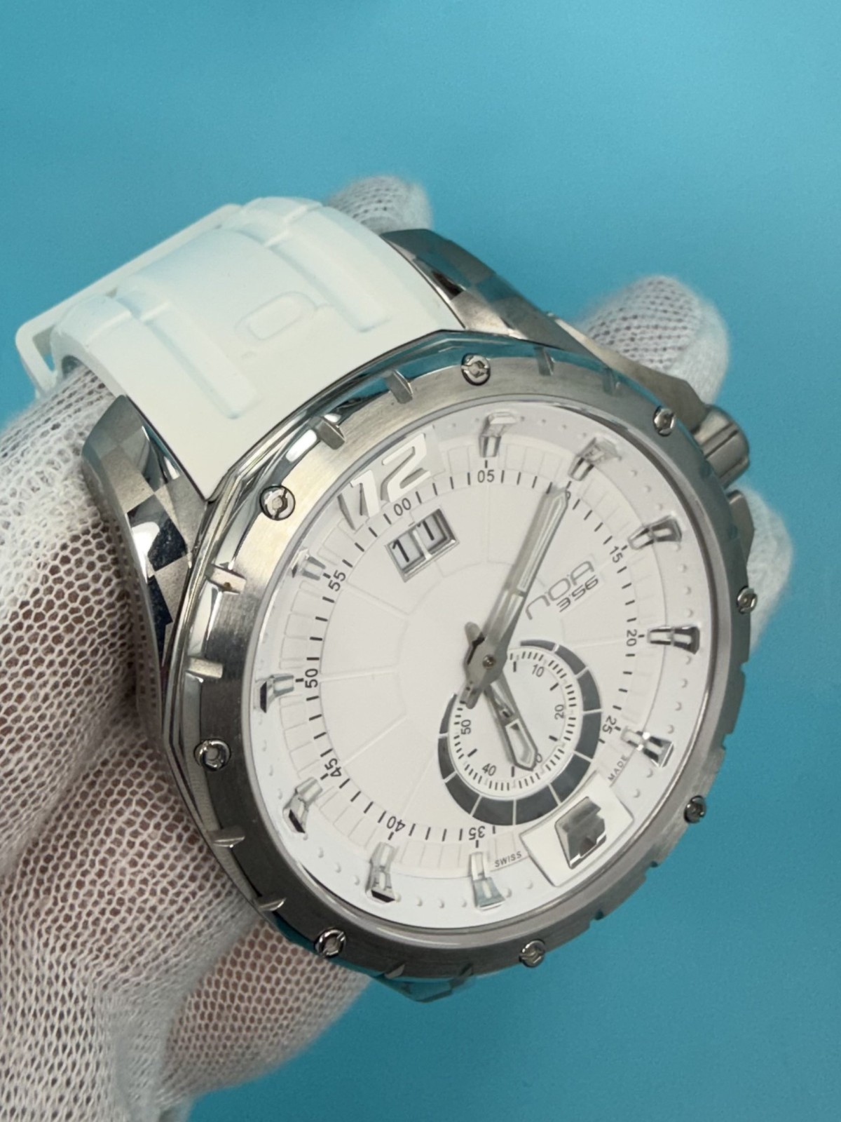 Brand New Sealed NOA Skandar Ronda Quartz 45mm SS Watch