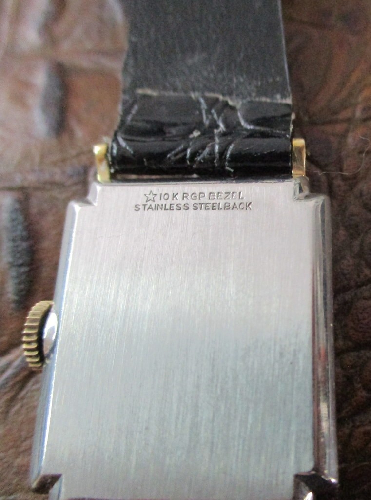 Vtg Elgin Art Deco Mens Wristwatch 10K RGP Star Case Runs Fresh Crystal Cal 673