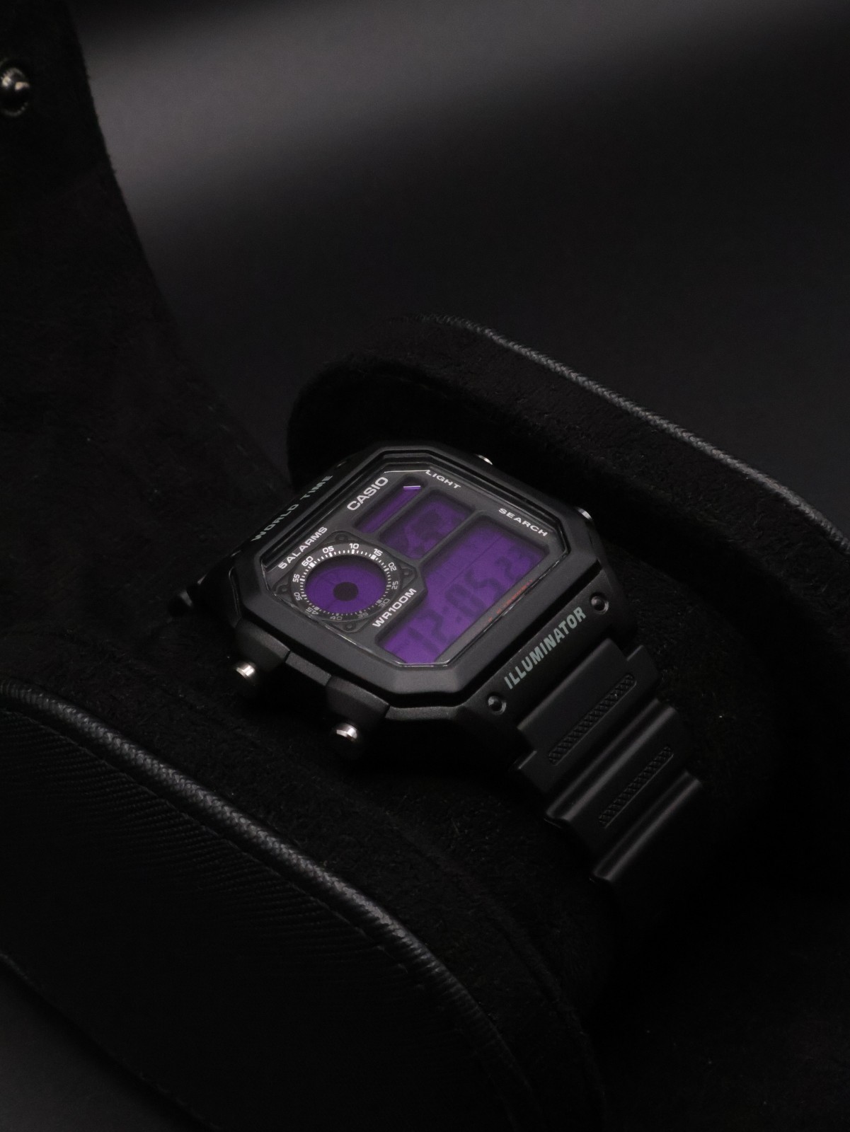“Dark Matter” | Casio World Time Illuminator | Royale | AE-1200WH | 🟣 | Custom