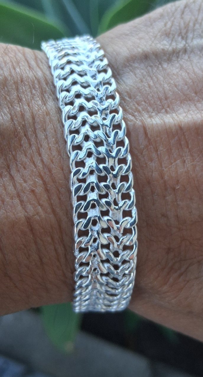 esclava de plata 925 estilo petatillo hecha en mexico