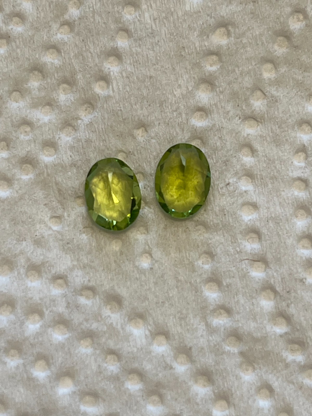 Two Natural Oval Peridots 8x6mm Not Heat Treated or Enhanced