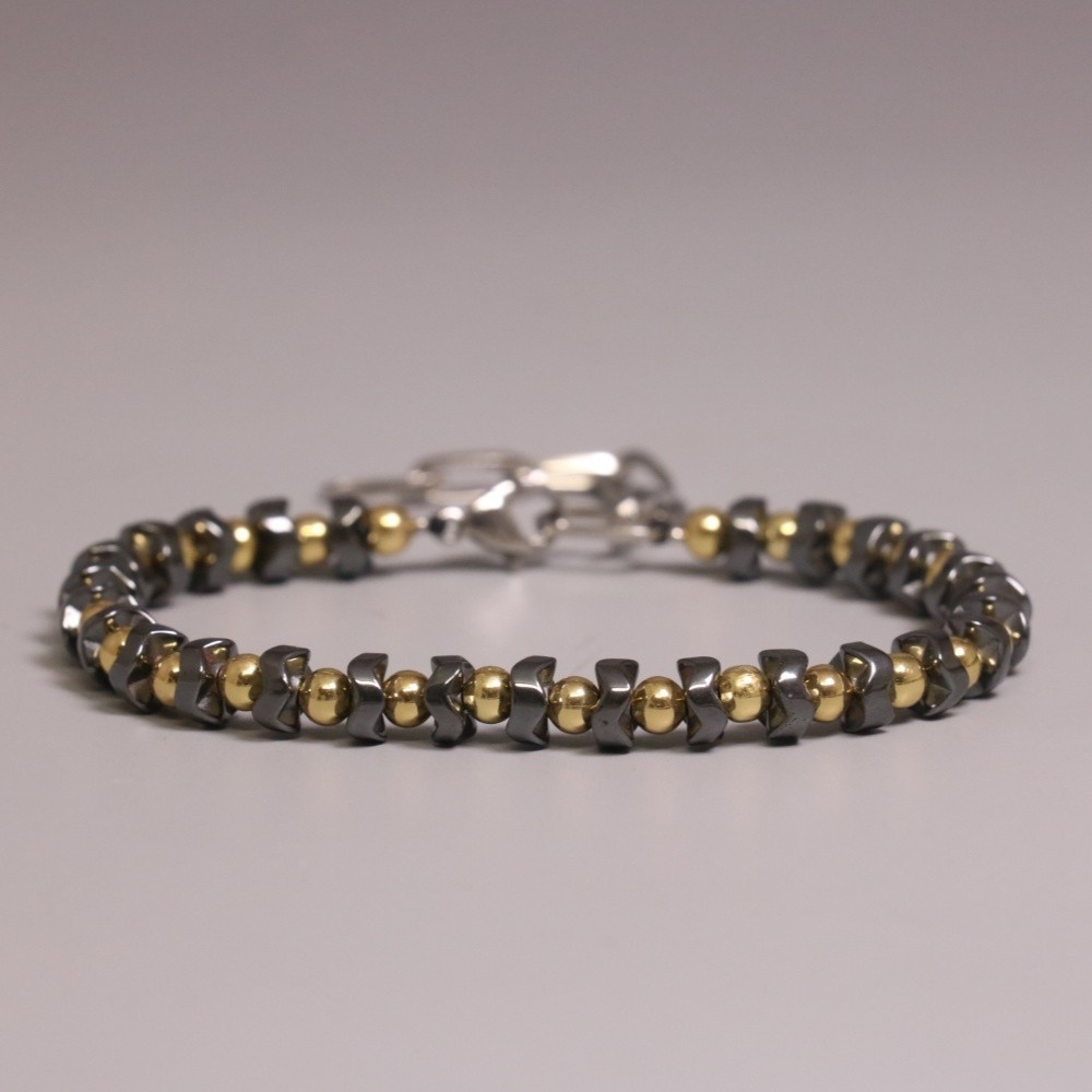 Natural Indian Agate Beaded Bracelet Adjustable Gold Chain Handmade Boho Gift.US