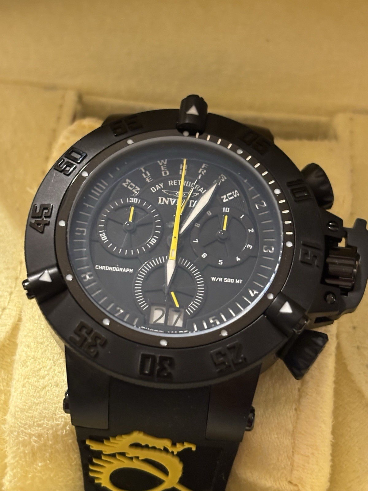 Invicta Subaqua Noma III Men’s Swiss Made Quartz Watch Black/Yellow model 10185