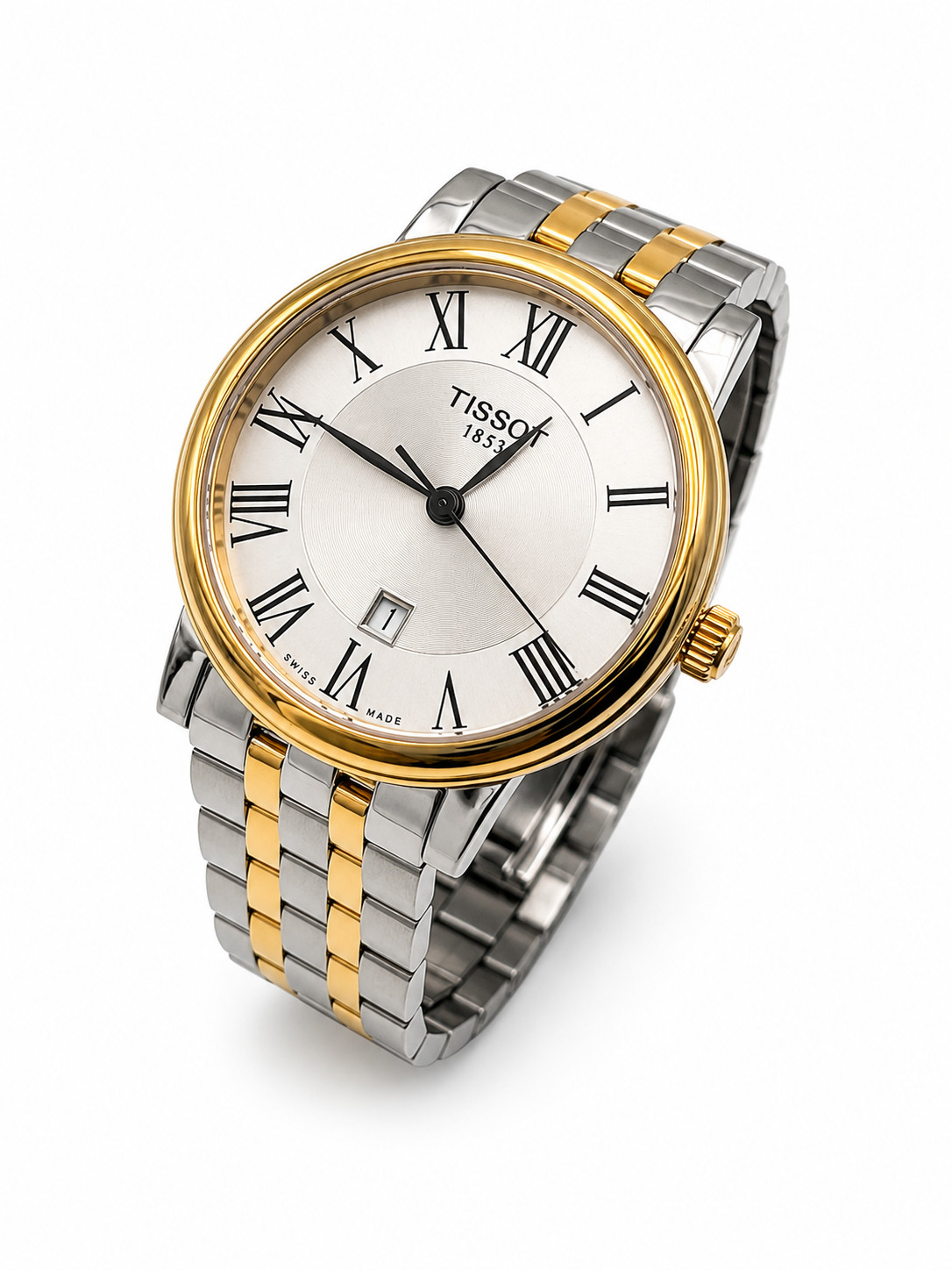 Tissot Carson Premium Ladies 30mm Silver Dial Two-Tone Quartz Watch T12221022033