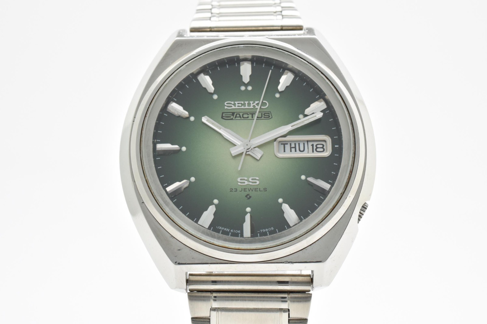 [Exc+5] Vintage 1973 Seiko 5 Actus 6106-7700 Rare Green Dial 23J Automatic