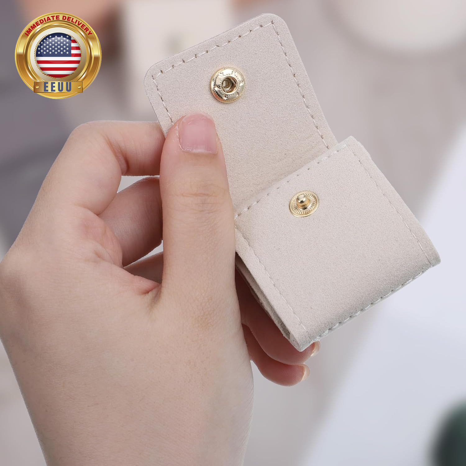 3Pcs Mini Travel Jewelry Bag, Jewelry Roll Bag with Buckle Earrings Storage Box