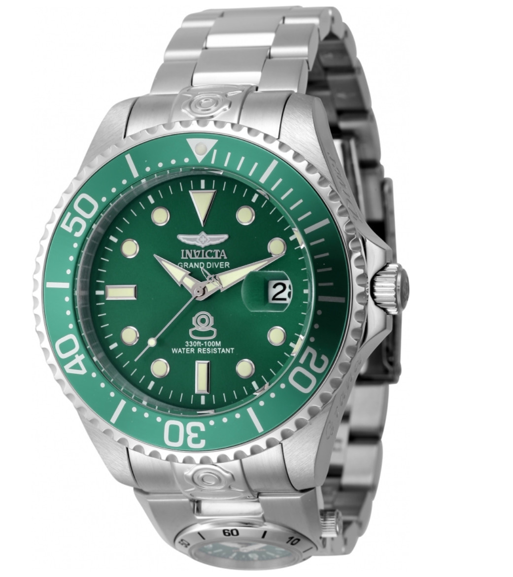 Invicta Emerald Royale – 47mm Grand Diver Automatic Dual Time Watch 45811