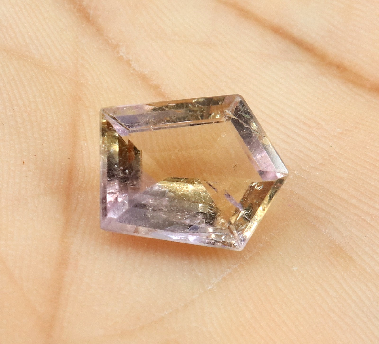 Natural Bolivia Ametrine Bi-Color 5.45 Ct Untreated Certified Loose Gemstone