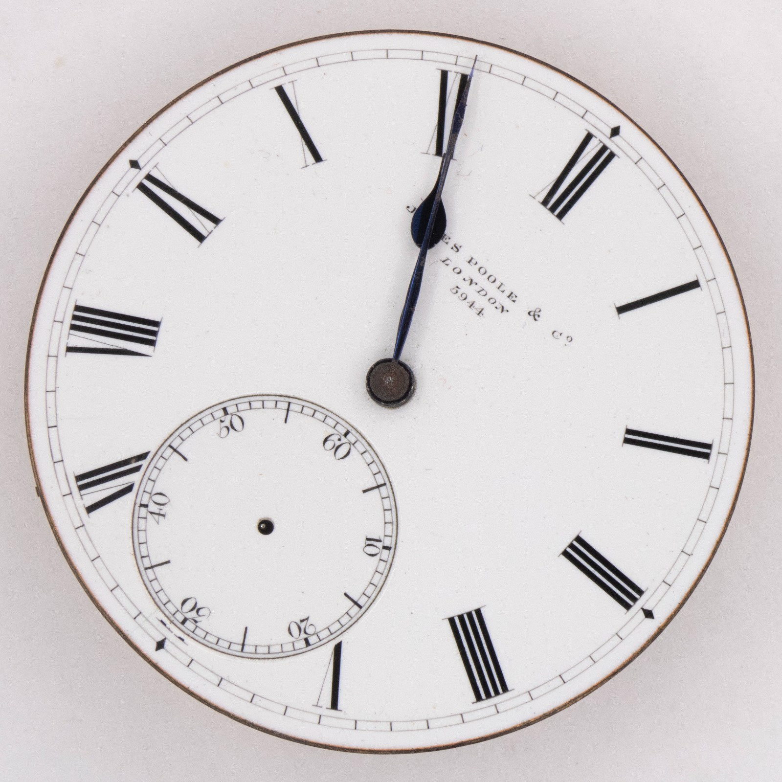 James Poole 44.7 x 10.9 mm Fusee Antique Pocket Watch Movement, Keeps Time