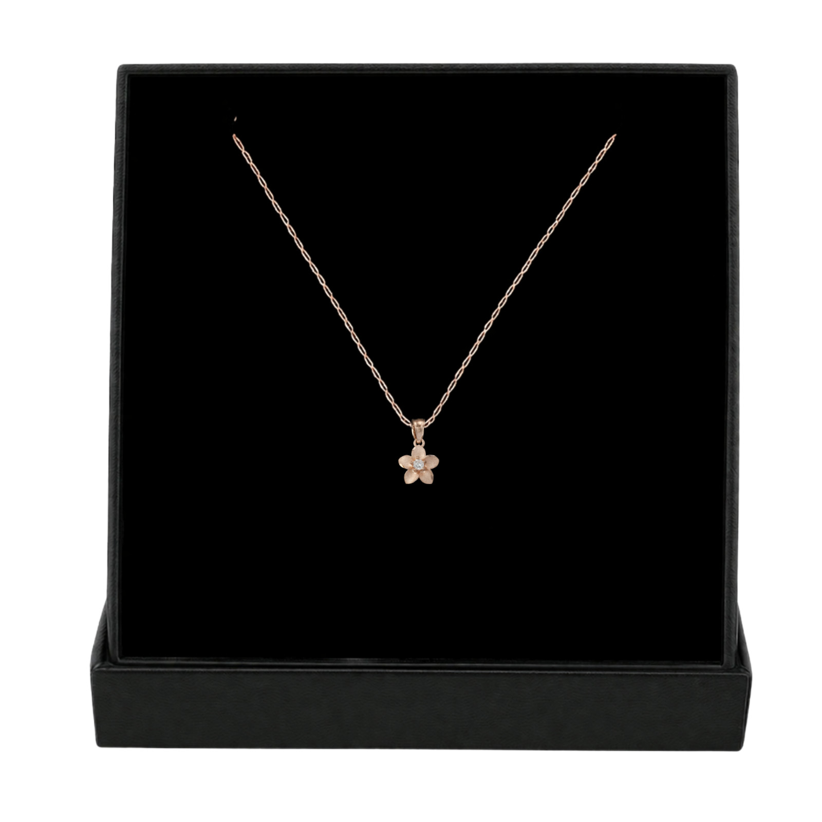 Radiant Bloom Pendant 14K Gold 0.5g Fine Jewelry Plumeria Flower Free Shipping