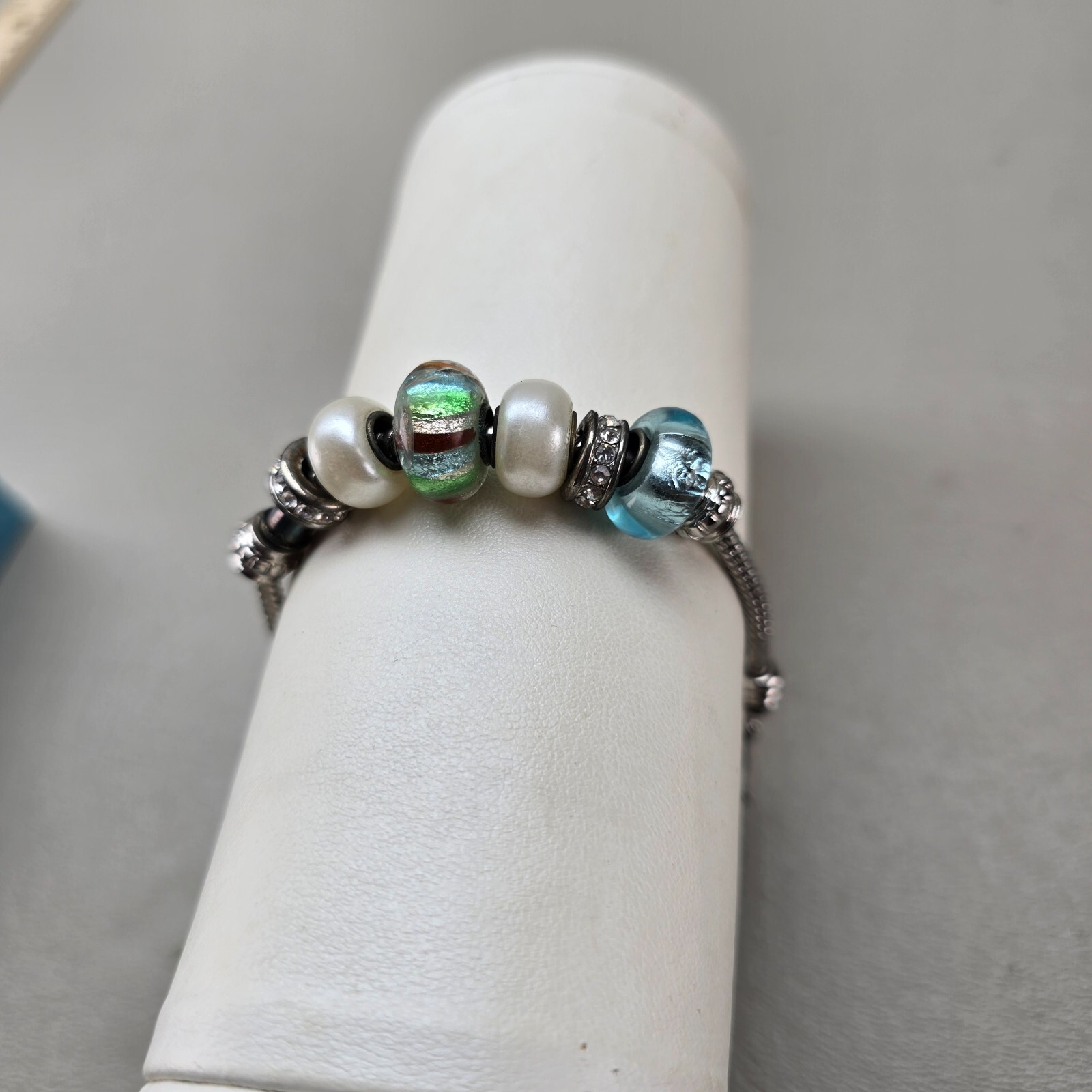 Bella Perlina Bracelet Rhinestones Blue Iridescent NEW