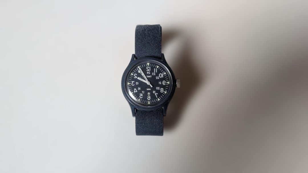 Timex Beams Engineered Garments Military Style Watch Quartz BLACK NAVY Working