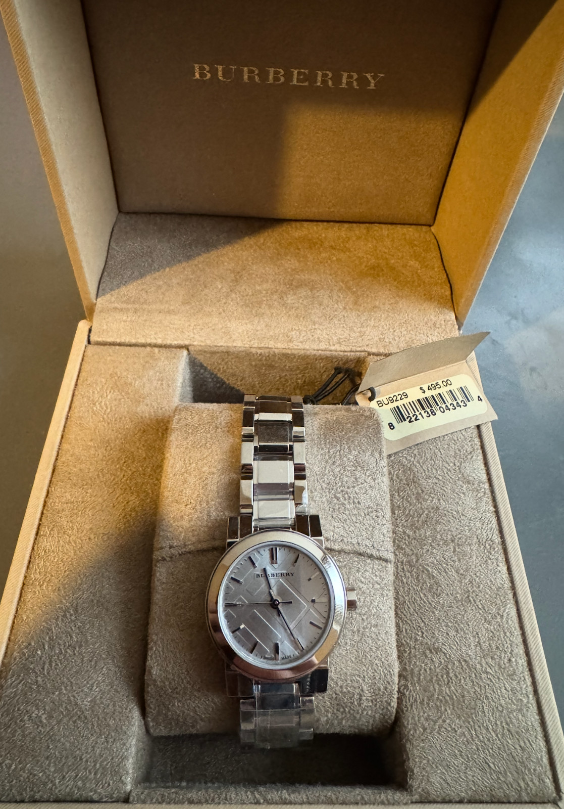Burberry Grey Dial Stainless Steel Watch BU9229 (Brand New Never Worn)