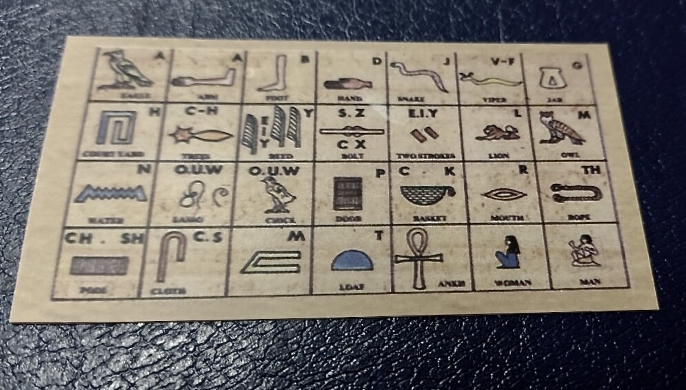 Egyptian Personalized Name Sterling Silver Cartouche In Hieroglyphic 3-9 Letters