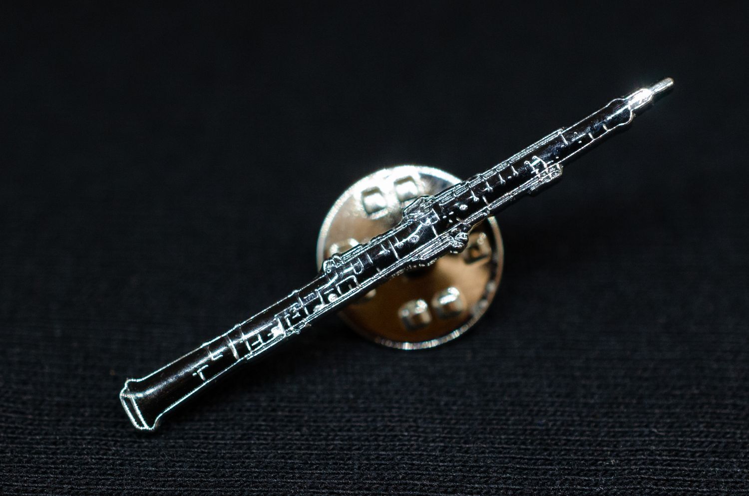 Oboe Brooch Miniblings Pin Musician Music Instrument Jazz Black MINI