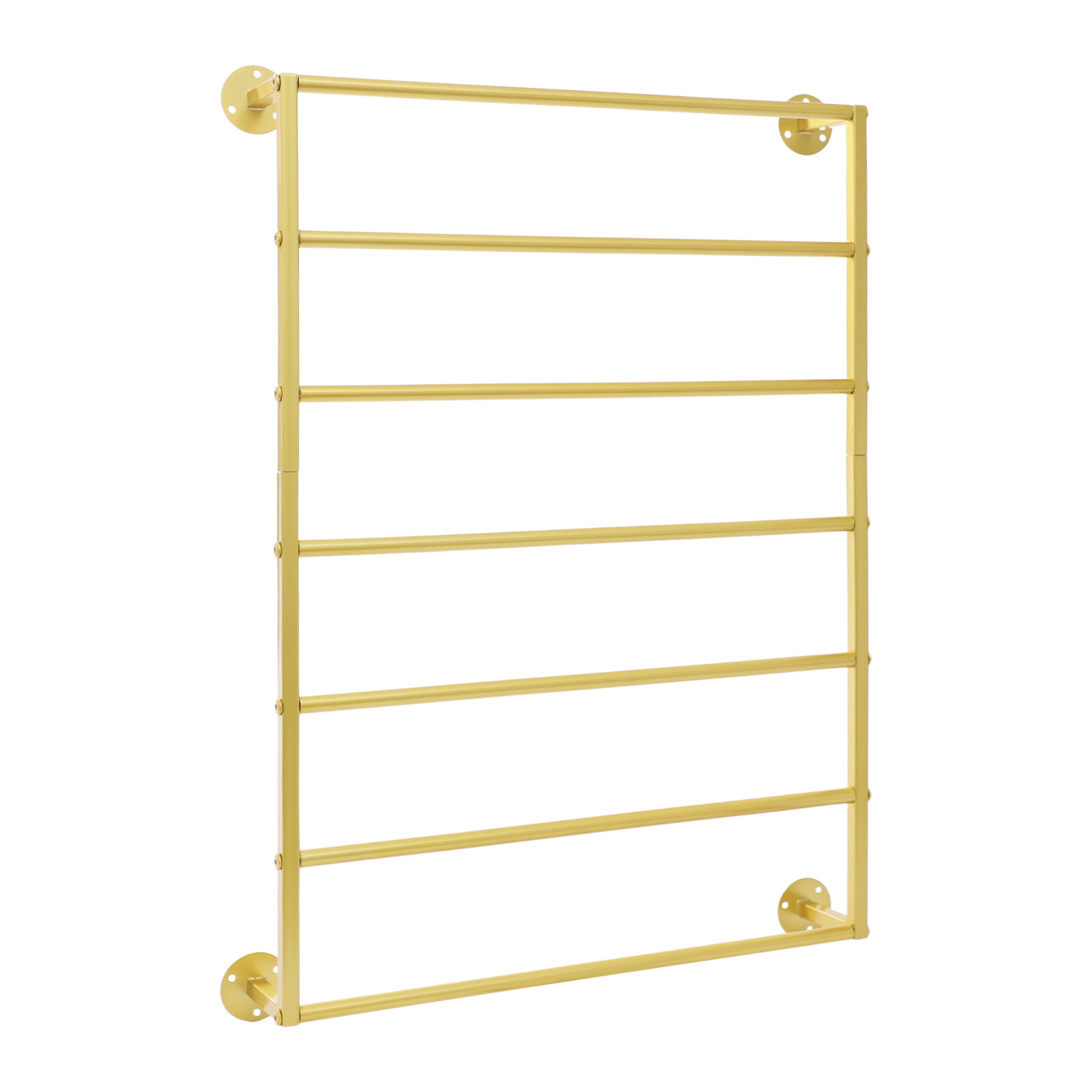 Gold 7-tier Wall Mounted Scarf Rack Display Rack Towel Storage Rack Carbon Steel