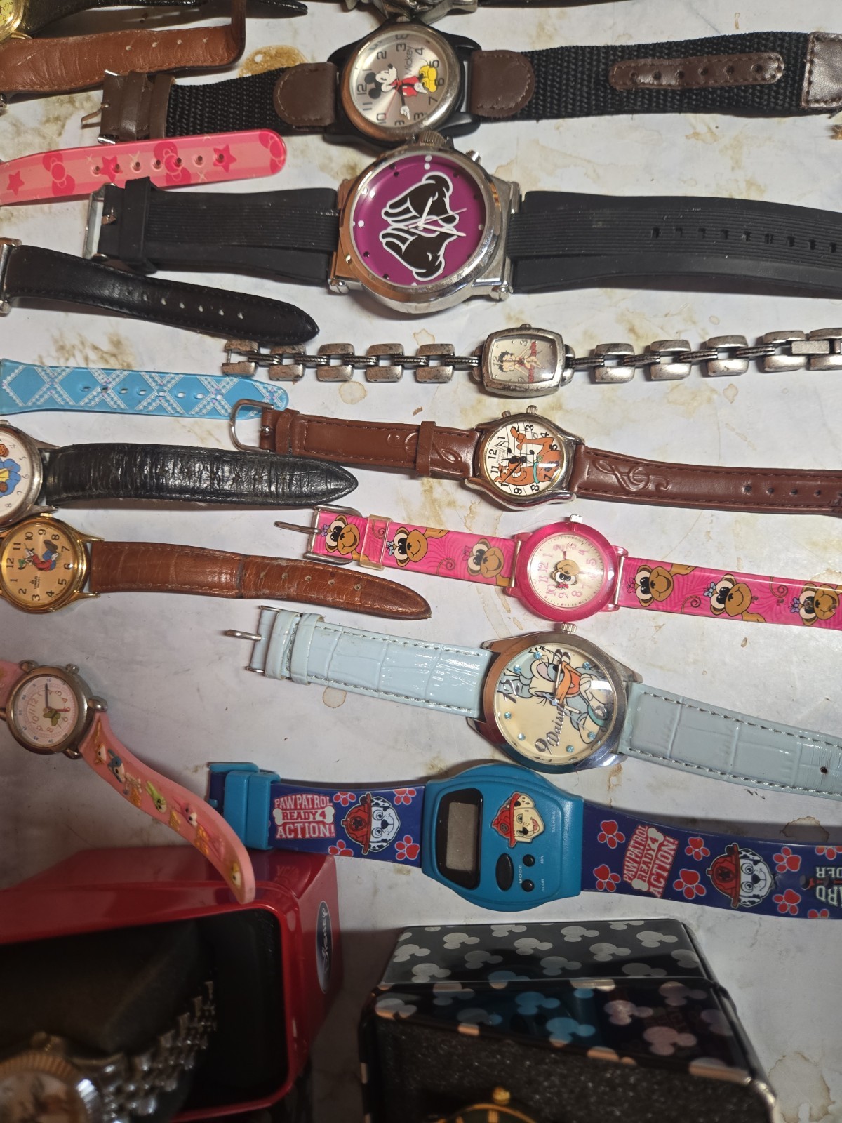 Large Watch Lot Disney Cartoon Looney Tunes Etc 31 Total