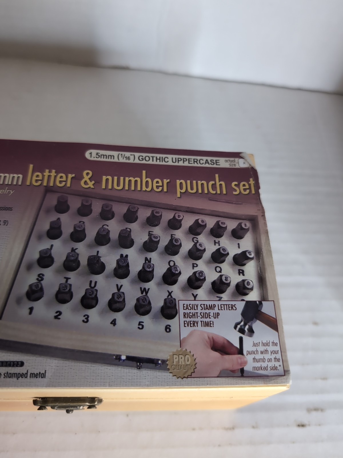 Bead Smith 1.5mm Letter & Number Punch Set 36 Piece Gothic Uppercase + 3 Others
