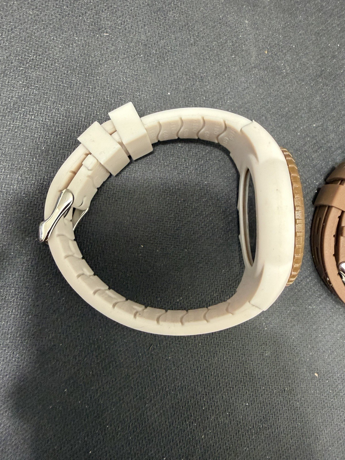 GEBO Time To Save The Earth Watch – 2 Straps White & Brown – Old Stock