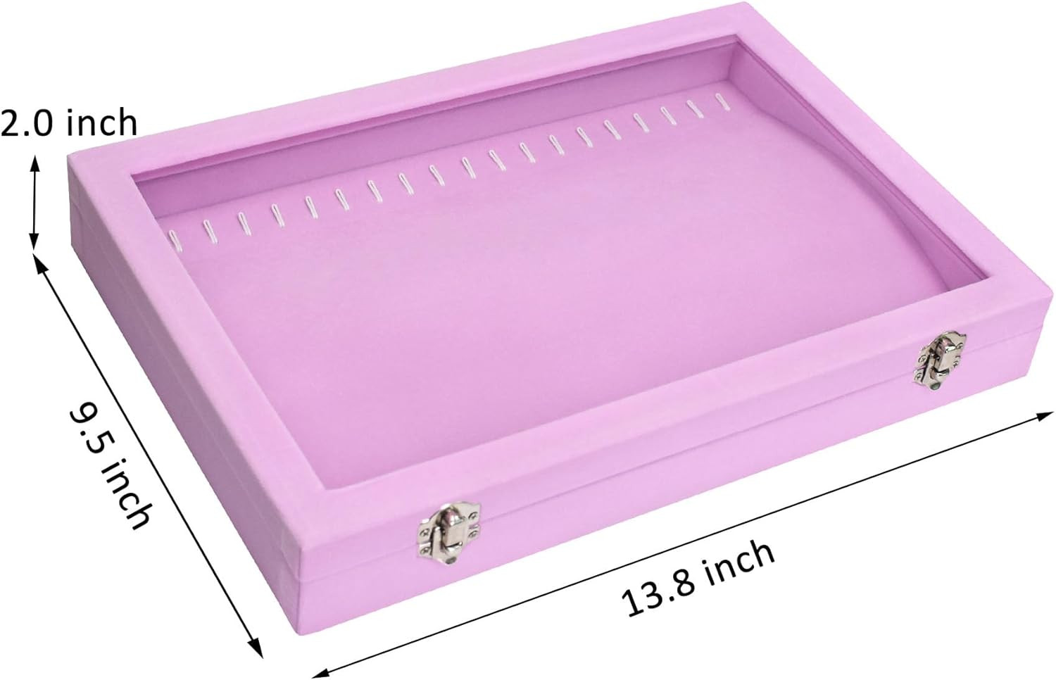 Velvet Necklace Display Jewelry Tray 20 Hook Necklace Tray Necklace Pendant Jewe