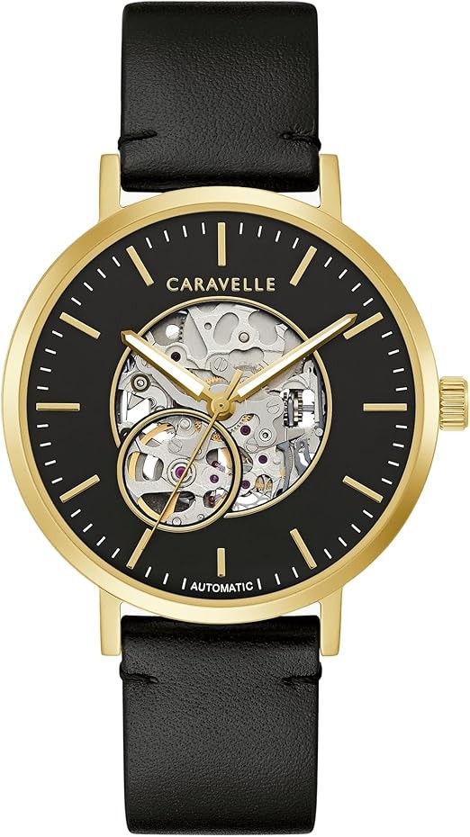 Caravelle by Bulova Leather Automatic Mens Watch
