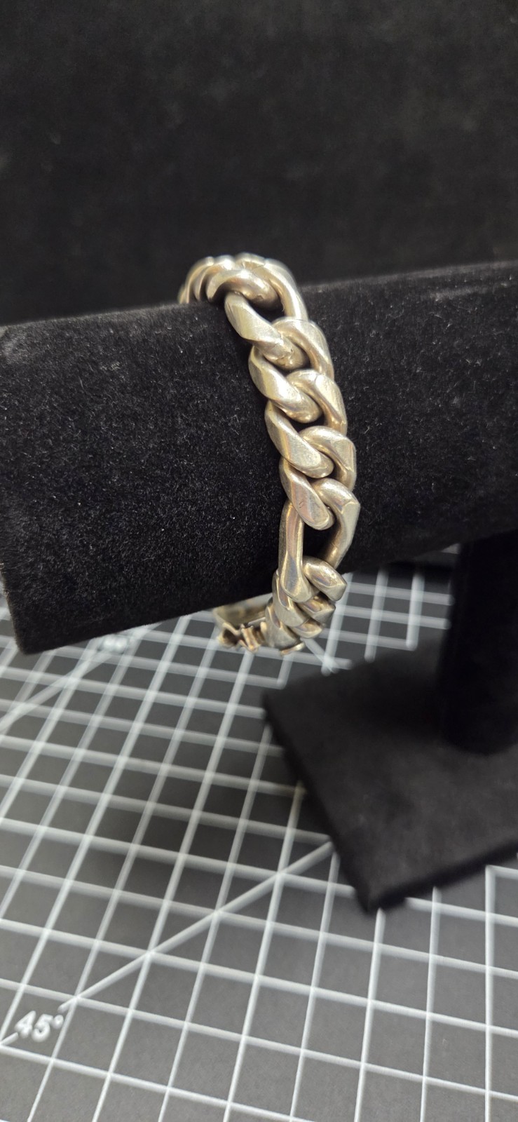 ✨ Heavy Sterling Silver Figaro Bracelet 🔗 9″ Bracelet 2.75 OZT Classic Italian