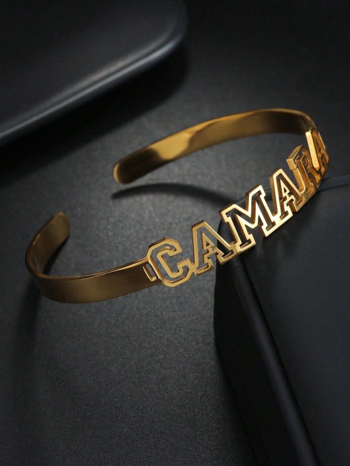 Custom Name Bangle Heart Nameplate Open Cuff Bracelet Men Women Jewelry Gift USA