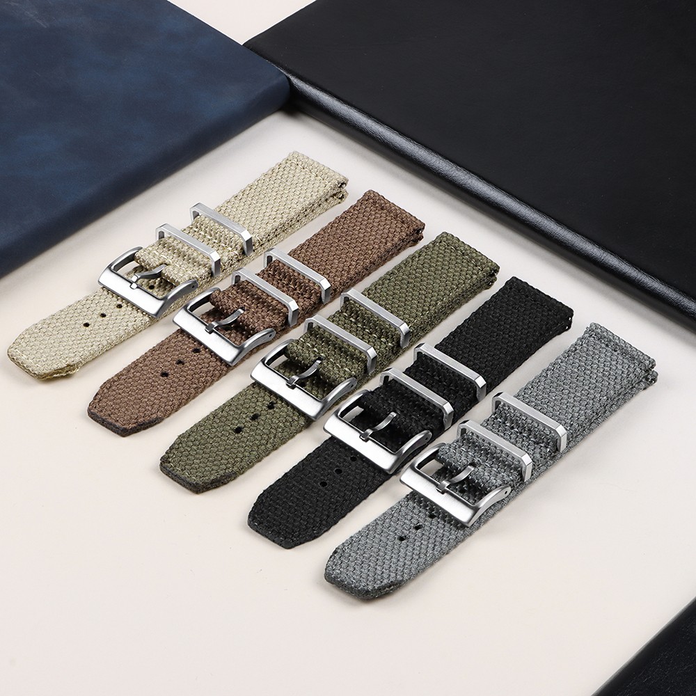 High Linen Nylon Cotton Watch Strap for Seiko for Omega Braid Bracelet 20/22mm