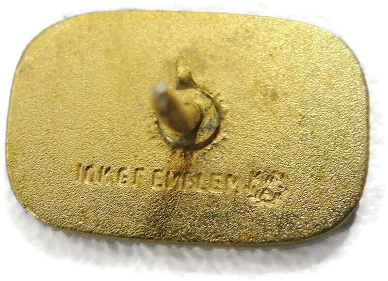 GTE 4 Star 1/10 10Kt Yellow Gold Filled Emblem Tie Tack Lapel Pin