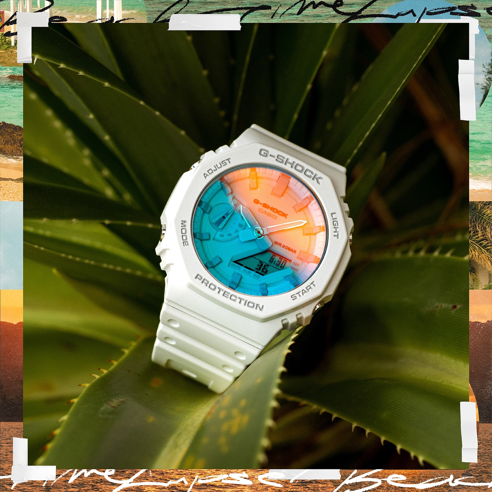 CASIO G-SHOCK GA-2100TL-7AJF BEACH TIME LAPSE Series Analog Digital Watch 45.4mm