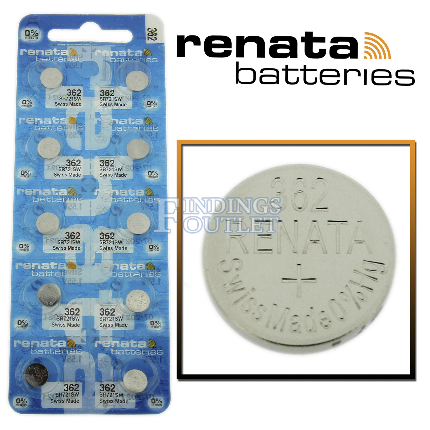 362 Renata Watch Battery SR721SW Swiss Made 0% Mercury Official Distributor