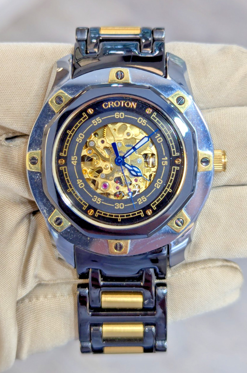 Croton Skeleton Dial Two-tone Limited Edition Men’s Watch CN307069YLSK