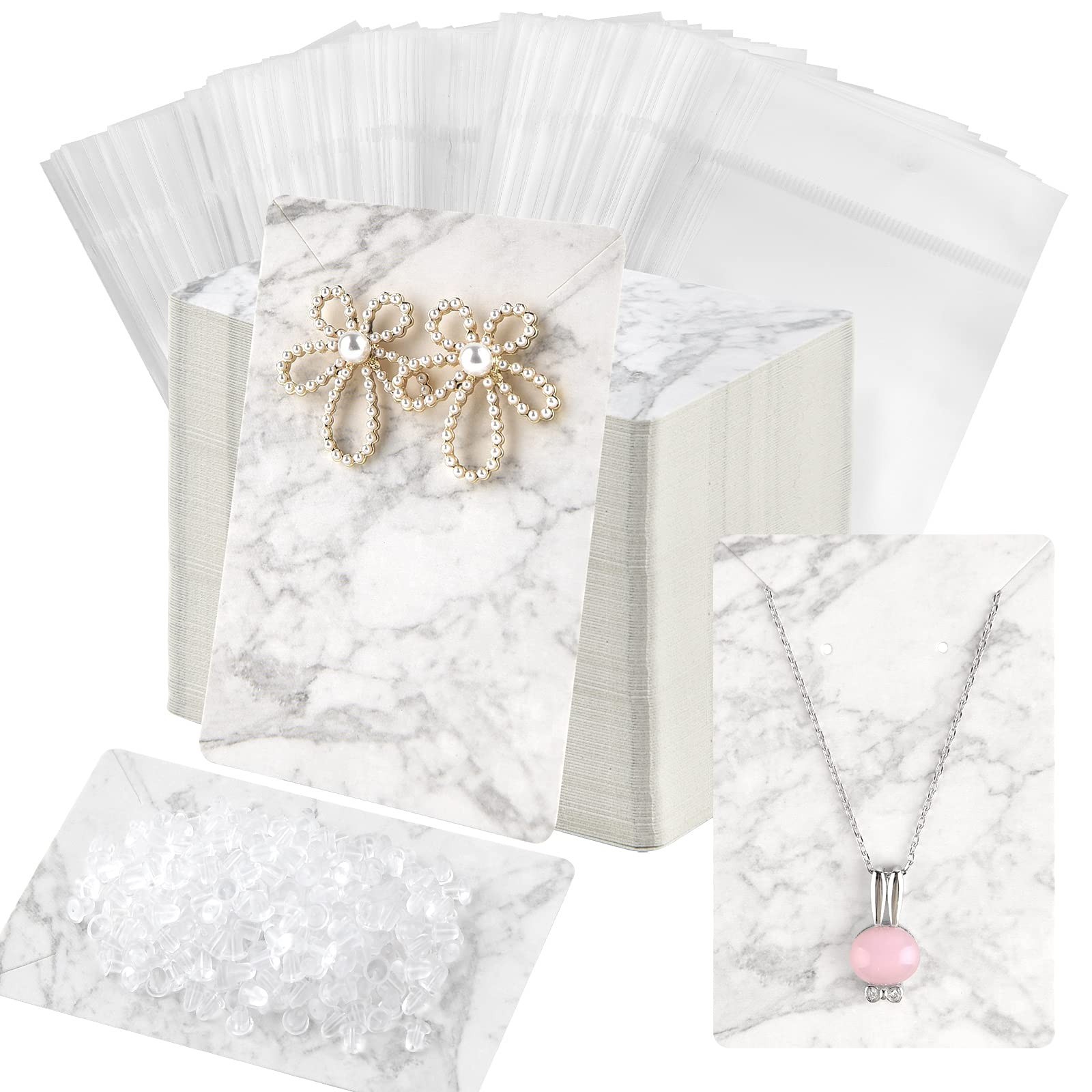 Coopay 120 Pieces Earring Necklace Display Cards Jewelry Holder Cards with 20…