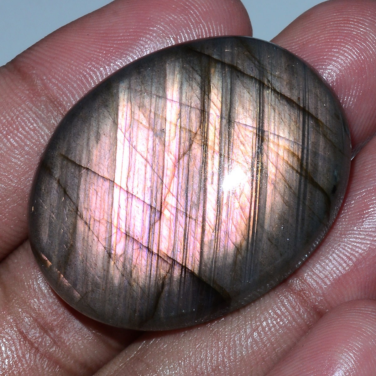 89.60 Cts Natural Purple Labradorite 38mmx30mm Pendant Size Cabochon Gemstone