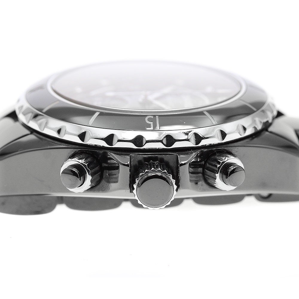 CHANEL J12 H2419 Chronograph 9P Diamond Black Dial Automatic Men’s Watch_942741