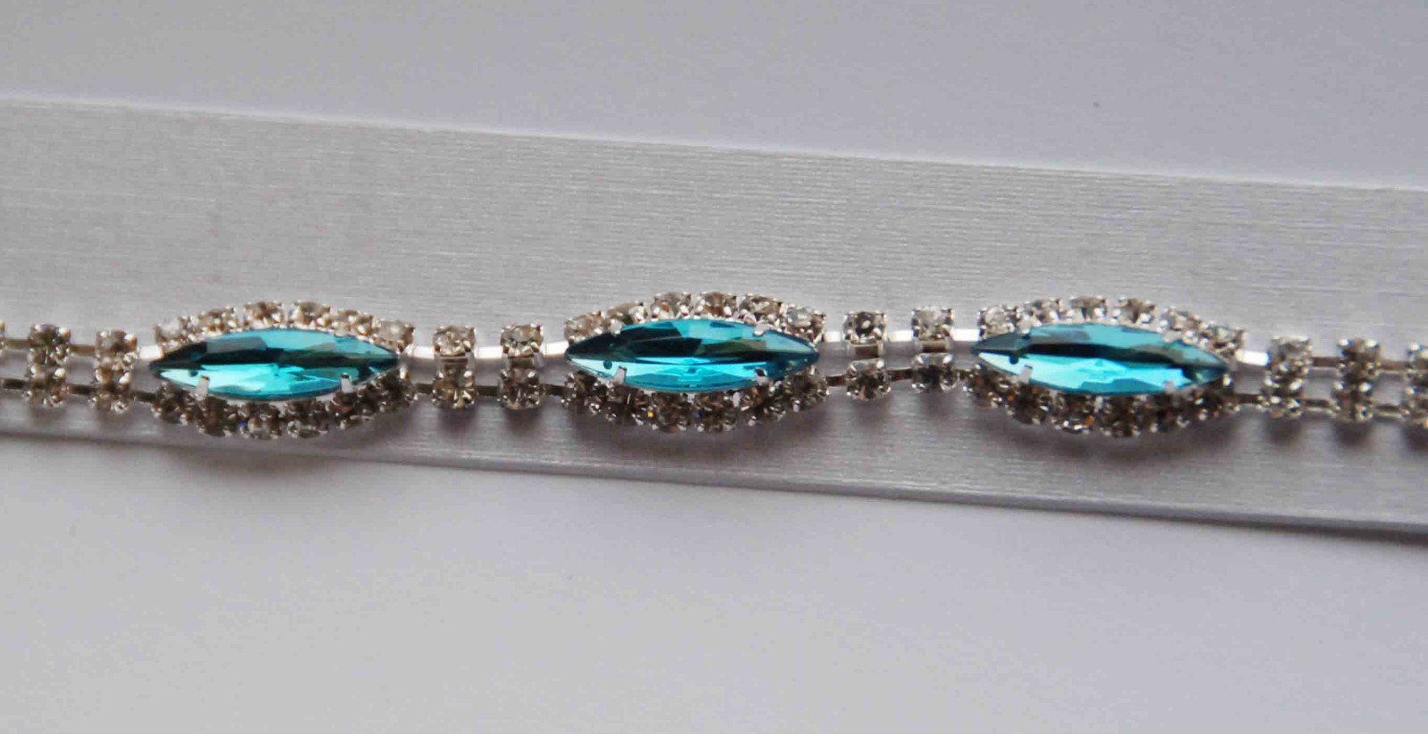Elegant Clear Crystal Bracelets w Color Gems / Silver-tone Finish / Choose Color