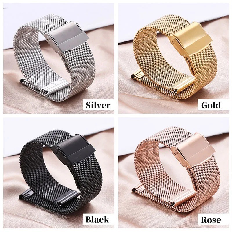 12–24mm Stainless Steel Mesh Metal Watch Strap Band Unisex12–24mm Stainless Stee