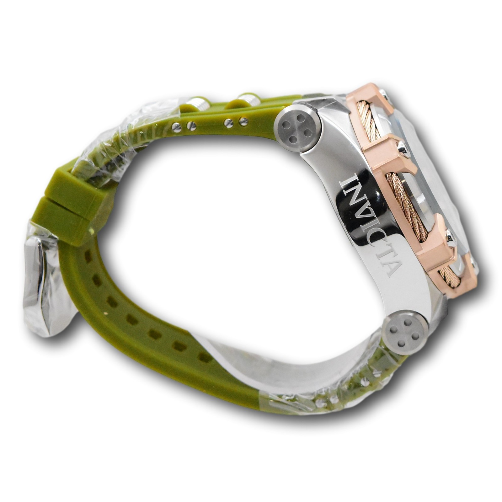 Invicta Bolt Surge Men’s 52mm Green & Rose Gold Chronograph Watch 49809