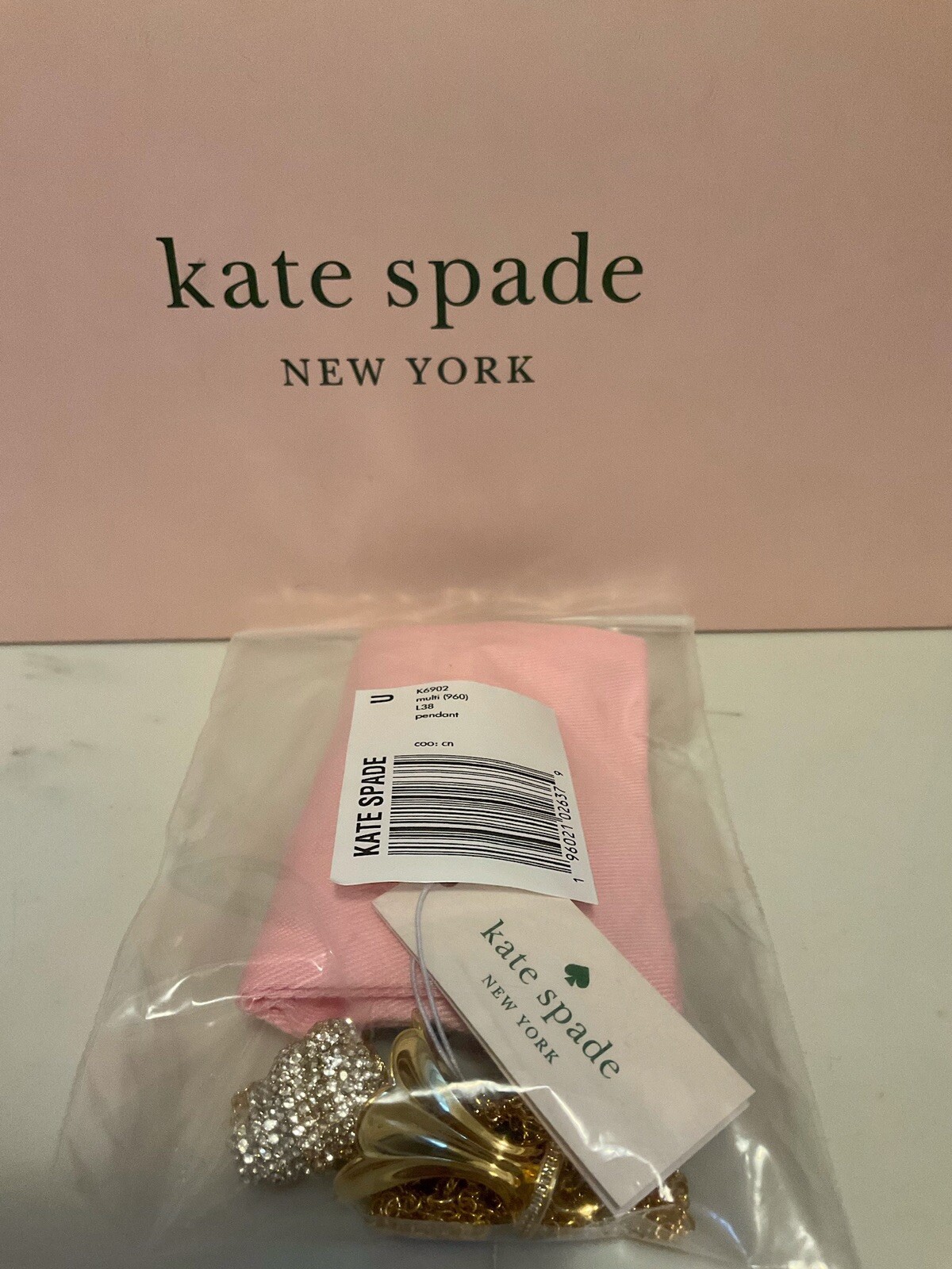 NWT Kate Spade New York 12K Gold Plated Metal Ice Cream Sundae Pendant Necklace