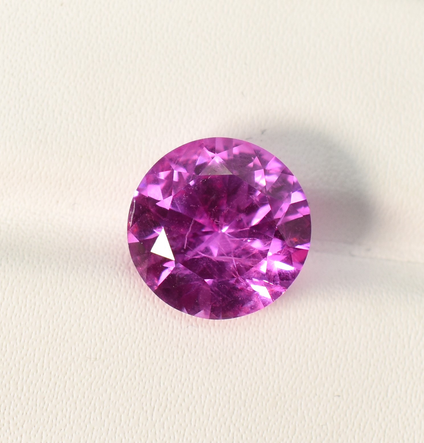 Lab Grown Pink Sapphire With Inclusion Loose Round Shape Gem Stone for Jewelry