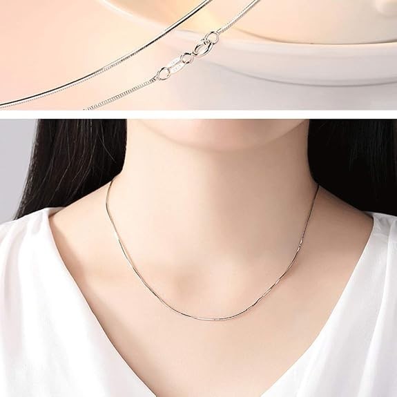 925 Sterling Silver Designer Chain 0.8MM Delicate Italian Box Chain – Super Thin