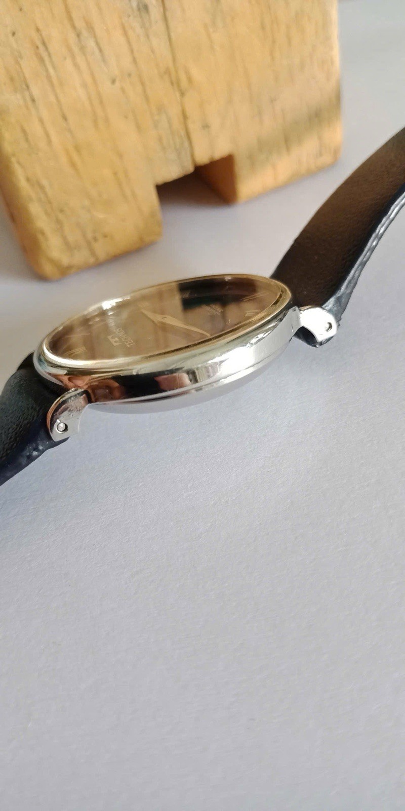 LAPIS Stone Dial_Technos 17j QUEEN Extra For Ladies, manual winding!